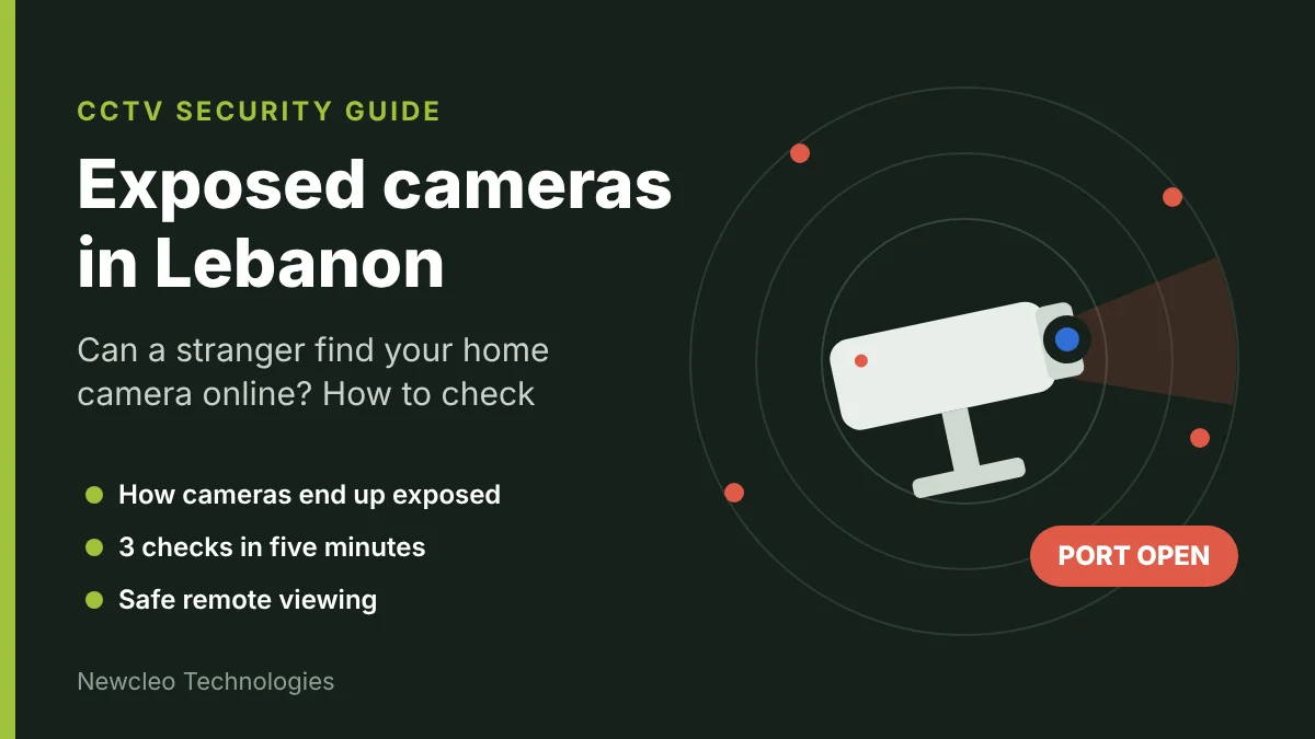 Exposed cameras in Lebanon: a home security camera that can be reached from the open internet